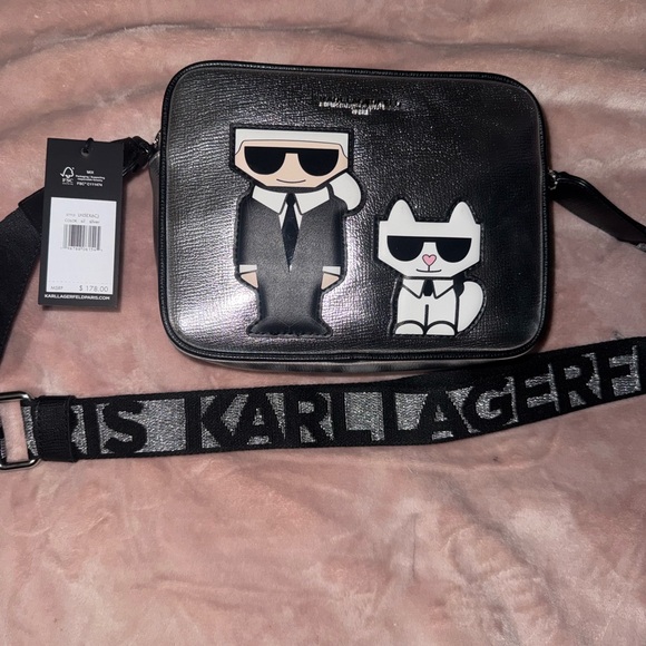 Karl Lagerfeld Handbags - Karl Lagerfeld Black Crossbody Bag NWT